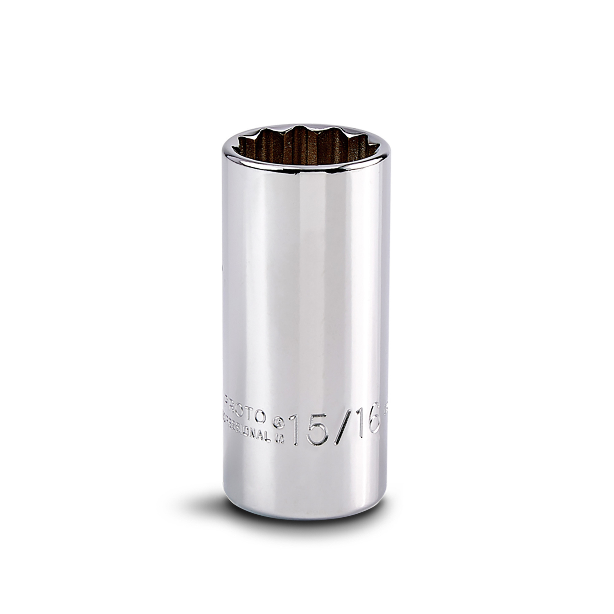 Proto 3/8in. Drive Deep SAE 12 Point Socket, 15/16in., Model# J5030